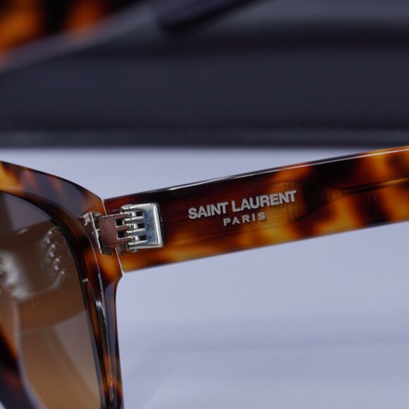 Saint Laurent SL560 003  Square Sunglasses - Havana/Brown - Picture 5 of 10